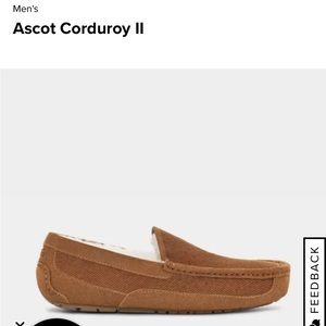UGG Ascot Corduroy ll - Chestnut - Size 10 NWT